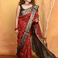 Very Much Indian Modal Silk Ajrakh Handblock Printed Natural Dyes With Designer Border Saree - Red | Swadesiicart