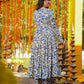 Aayaa Designer Printed Full Flared Suit