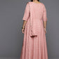 Ahalyaa Women's Traditional wear Ethnic Dress - Pink | Swadesiicart