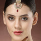 NVR Women's Gold-Polished CZ Stone-Studded Maang Tikka - Swadesiicart