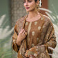 Jyoti Fashion Women's Brown Pure Silk Elegant Jacquard Woven Kurta with Trouser & Dupatta | Swadesiicart