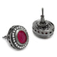 Pink Circular Studs Earrings - Ruby Raang - Swadesiicart