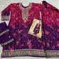 Anaita Purple Chinon Silk Readymade Suit with Sequence Work