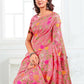 Shree Shyam Fashion Linen Cotton Pink Saree