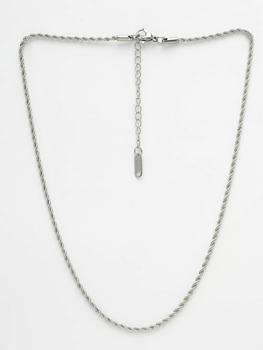 NVR Women's Set of 3 Silver-Toned German Silver Oxidised Chain | Swadesiicart