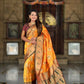 PR Fashion Mustard Orange Soft Banarasi Silk With Zari Weaving Meenakari Design Saree | Swadesiicart
