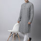 Even Apparels Multi Pure Cotton Men's Kurta With Band Collar | Swadesiicart