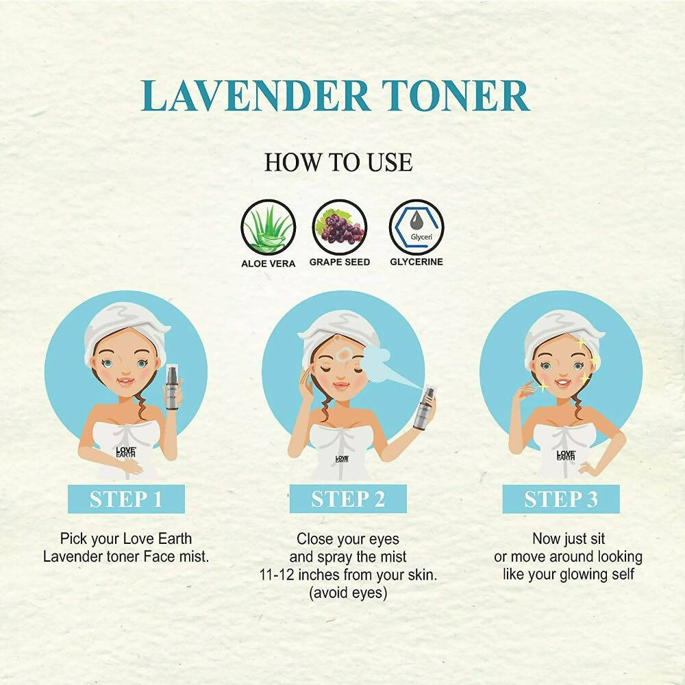 Love Earth Lavender Toner - Swadesiicart