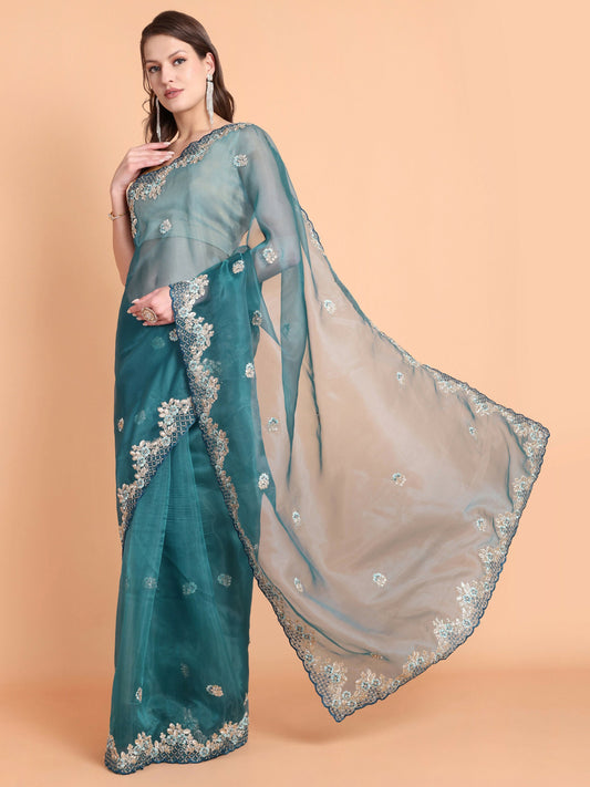 Vamsee Meera Rama Georgette Saree - Swadesiicart