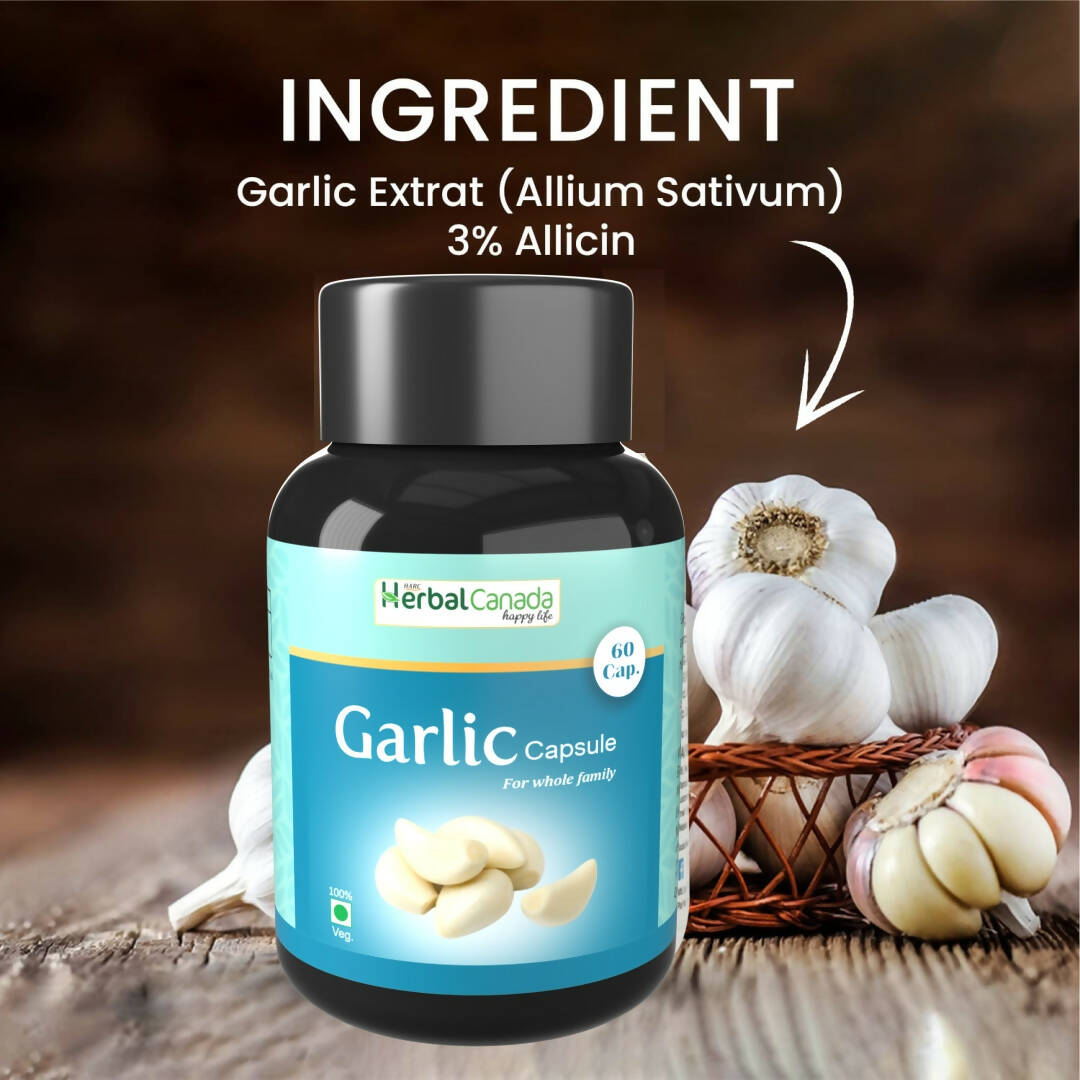 Herbal Canada Garlic Capsules - Swadesiicart