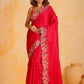 Vamsee Sundha Red Tussar Silk Saree - Swadesiicart