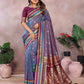 Aastha Fashion Grey Kalamkari Silk Weaving Saree