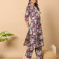 FIORRA Women's Light Blue Cotton Straight Kurta Set - Swadesiicart