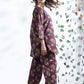 Breathables Wine Butta Cotton Co-Ord Set – Kurta With Straight Pants