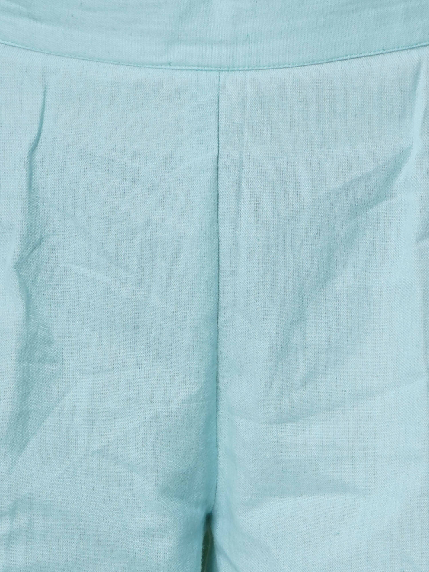 Women Republic Light Blue Cotton Kurta Set | Swadesiicart