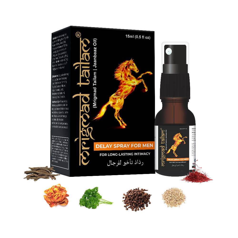 Satya Pharmaceuticals Ayurveda Mrigmad Tailam Delay Spray For Men | Swadesiicart