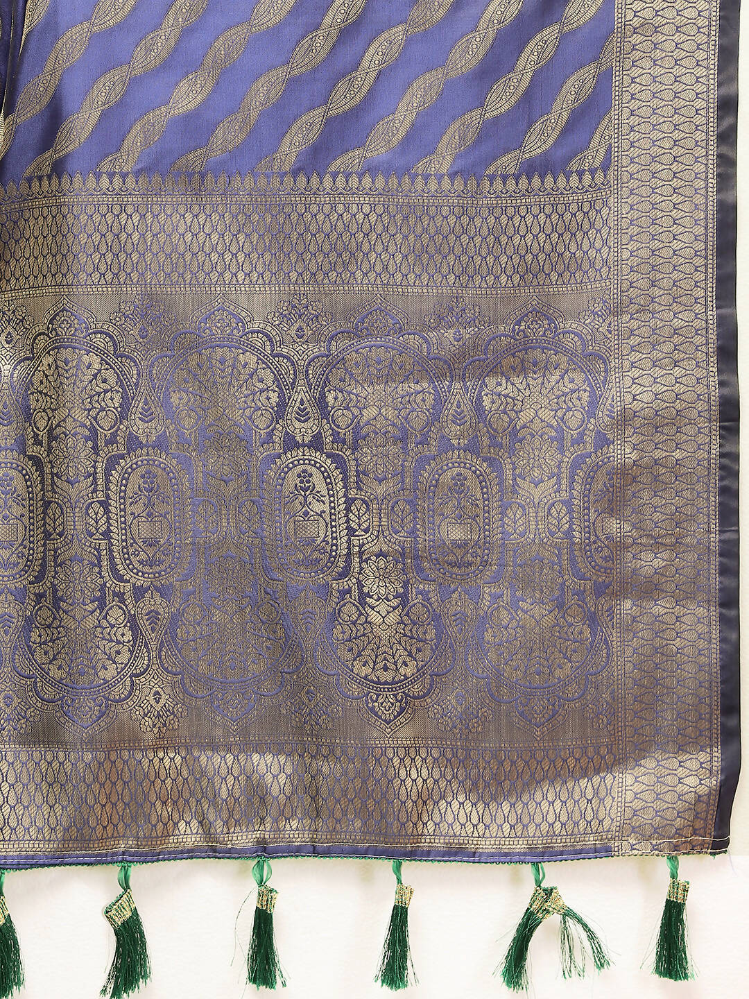 Lorenvalley Fashion Purple Soft Silk Woven Design with Zari Weaving Leheriya Design Saree - Swadesiicart