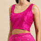 Ahalyaa Women's Traditional Semi Stitch Saree - Fuchsia | Swadesiicart
