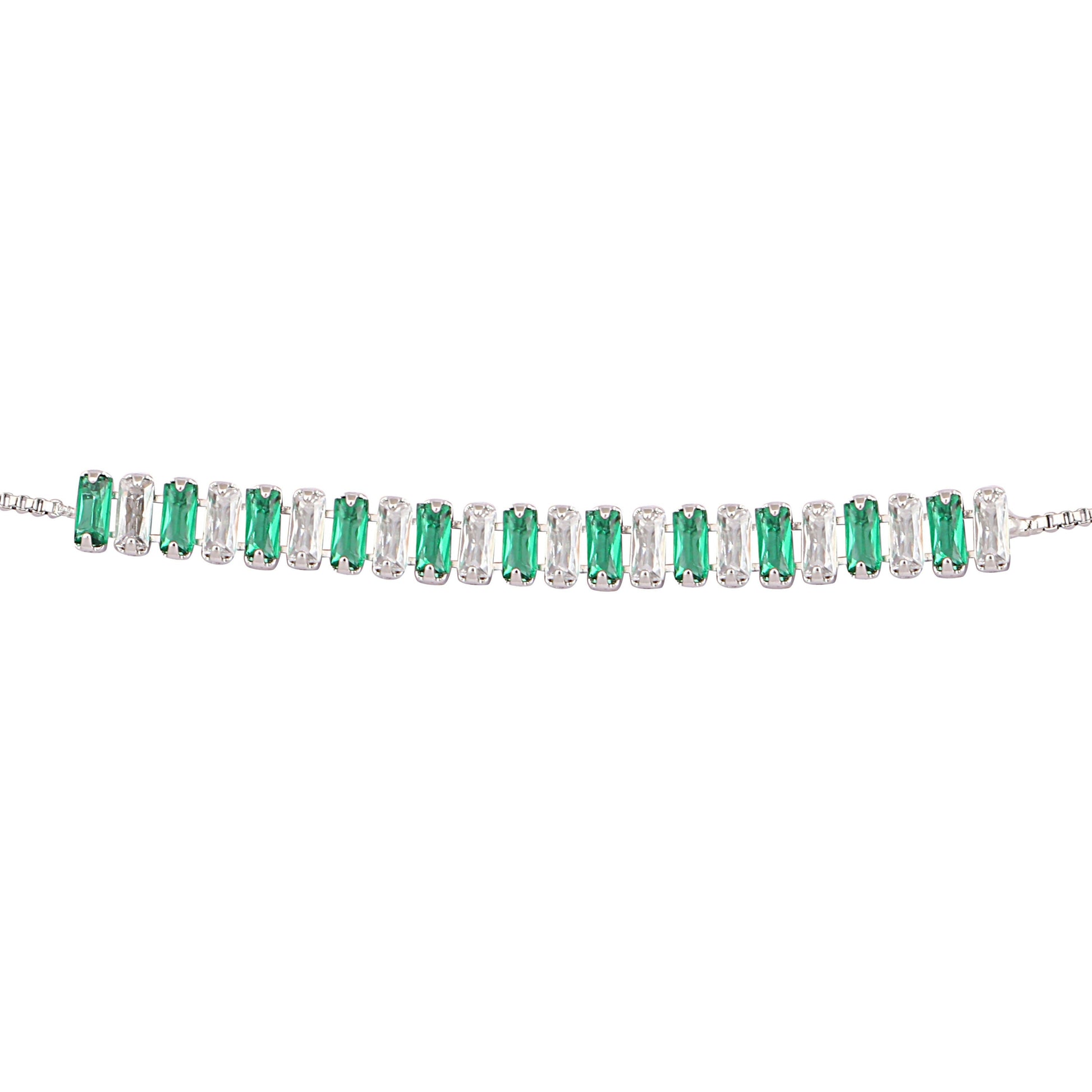 Nuyug Green Emerald Radiance Anti Tarnish Bracelet | Swadesiicart