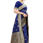 Vamika Banarasi Jacquard Weaving Blue Saree (Siri Blue) | Swadesiicart
