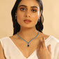 Nuyug Celestial Emerald Cubic ZIrcon Necklace Set | Swadesiicart