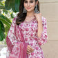 BulBul Fashionista Wine Cotton Kurta Set with Dupatta - Swadesiicart