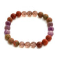 Red Carnelian, Lapis Lazuli, Amethyst and Green Avanturine Multicoloured Cyrstal Beads bracelet - Ruby Raang | Swadesiicart