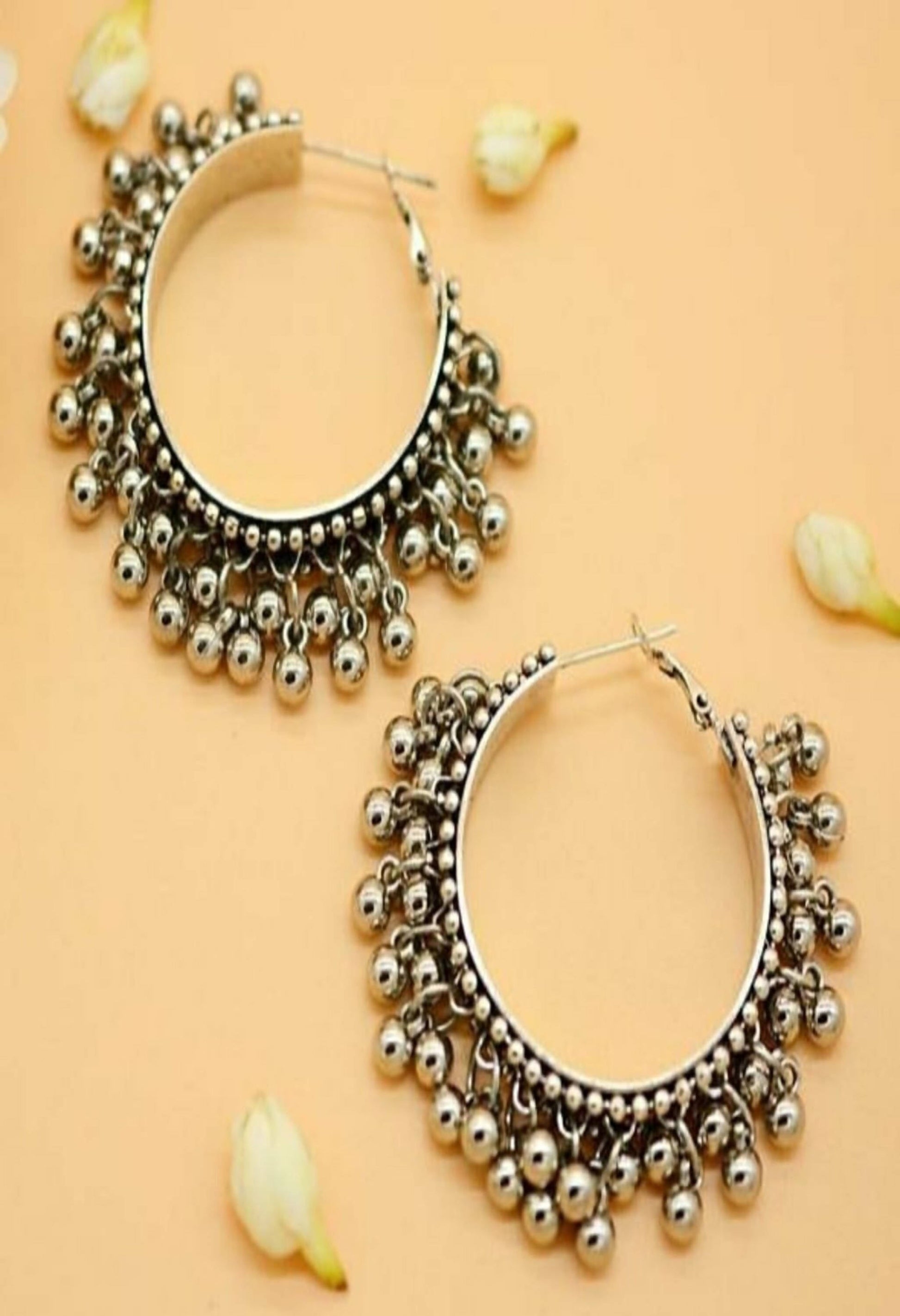 Mominos Fashion Johar Kamal Women's Oxidised Ghungroo Earrings - Swadesiicart