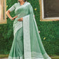 Shree Shyam Fashion Rama Green Linen Saree