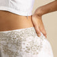 Ahalyaa Women's Traditional Semi Stitch Saree - White | Swadesiicart