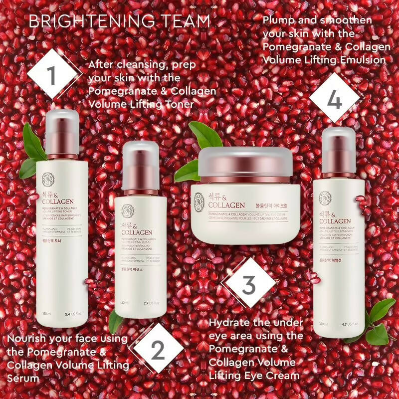 The Face Shop Pomegranate & Collagen Volume Lifting Emulsion - Korean Skincare | Swadesiicart