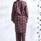Breathables Wine Butta Print Cotton Kurta & Pants Set