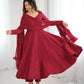 Joban Fashion Maroon Kurta Set Georgette Sequence Embroidery Work - Swadesiicart