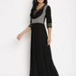 Ahalyaa Women's Black Crepe Printed Kurta | Swadesiicart
