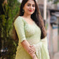 Green Pure Chiffon Woven Design Saree with Unstitched Blouse - Hiral Fashion | Swadesiicart