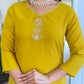 The52 Yellow Women's Beautiful Embroidered Rayon Fabric with Straight Kurta, Pant and Dupatta Set - Swadesiicart