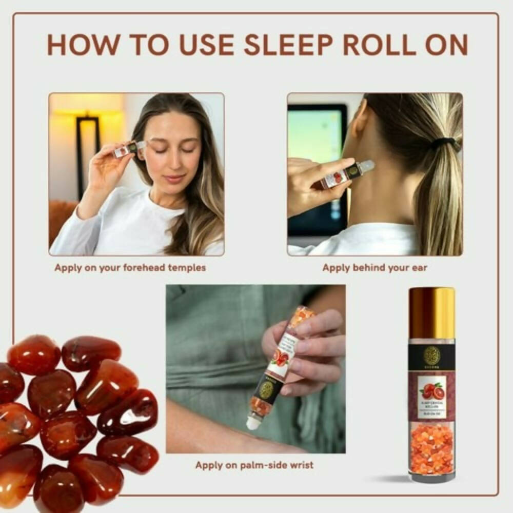 Buddha Natural Sleep Carnelian Stone Essential Oil RollOn - Swadesiicart