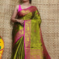 Exclusive Collection Golden Olive Beautiful Tissue Benarasi Saree - Swadesiicart
