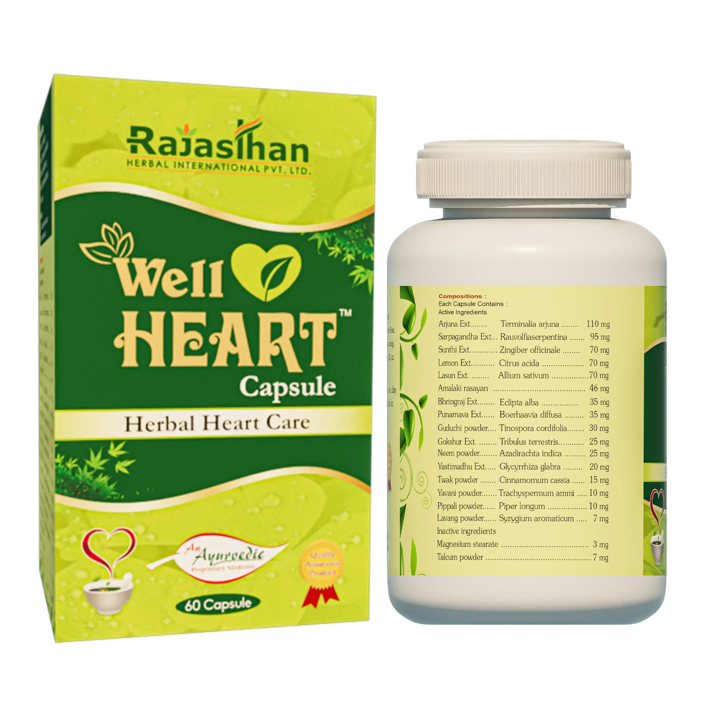 Rajasthan Herbals Well Heart Capsules | Swadesiicart