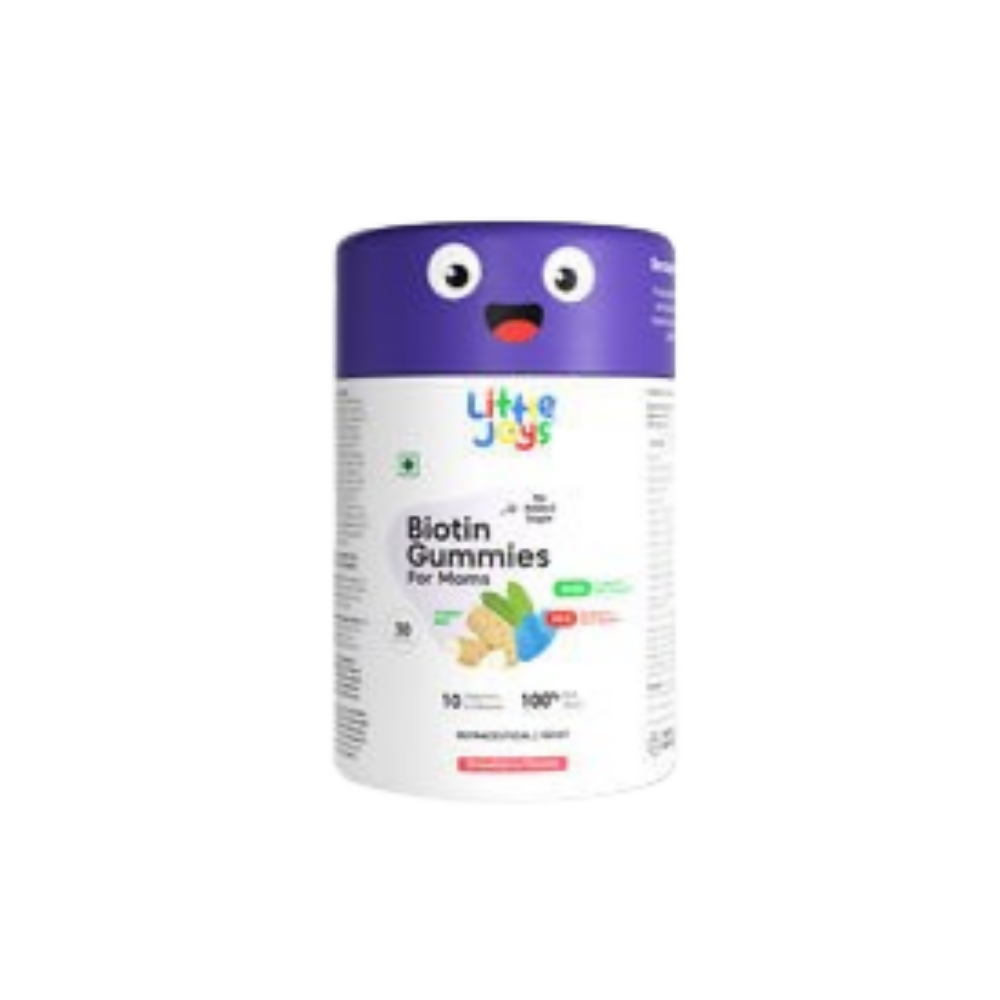 Little Joys Biotin Hair Gummies Strawberry Flavor For Moms - Swadesiicart