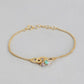 Gold-Polished with Glass Beaded Charm Bracelet - Wahe Jewels - Swadesiicart