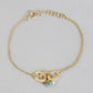 Gold-Polished with Glass Beaded Charm Bracelet - Wahe Jewels - Swadesiicart