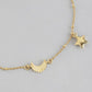 Gold-Polished with Moon & Star Charm Bracelet - Wahe Jewels - Swadesiicart