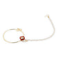 White Red Gold-Polished Kundan-Studded Beaded Nosepin - Ruby Raang | Swadesiicart