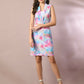 Myshka Women's Multi Printed Shawl Neck Party Top With Skirt Co-ord set - Swadesiicart