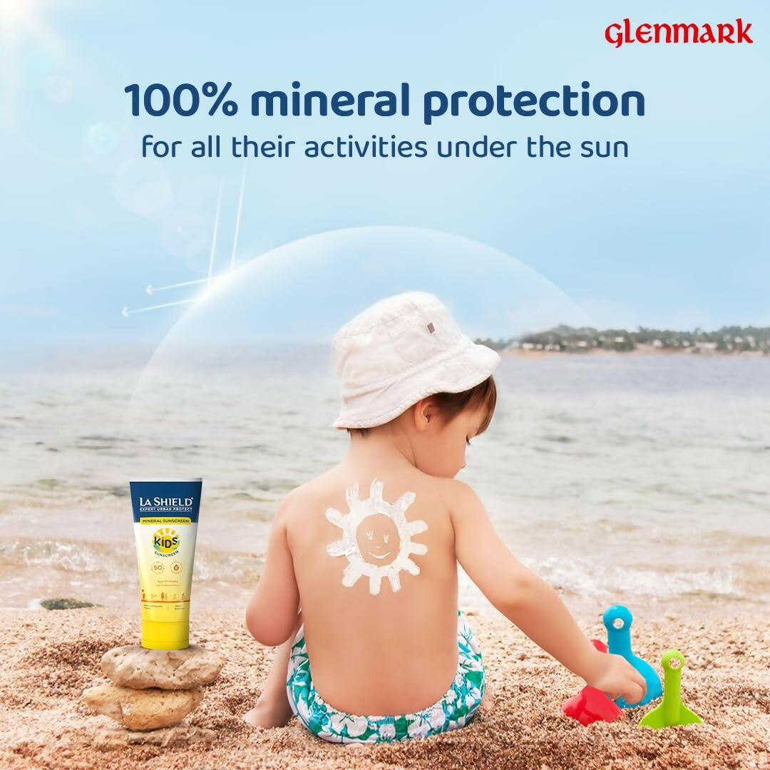 La Shield Kids Mineral Sunscreen Gel SPF 50 PA+++ - Swadesiicart