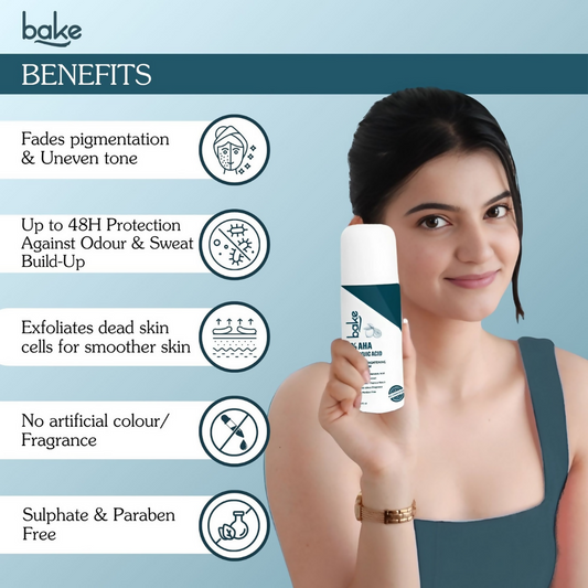 Bake BrightErase™ Underarm Brightening Roll-On Serum | Swadesiicart