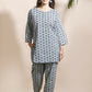 Breathables Abstract Cotton Co-Ord Set – Blue
