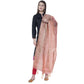 A R Silk Peach Color Silk Pahadi Print Dupattas and Chunnis