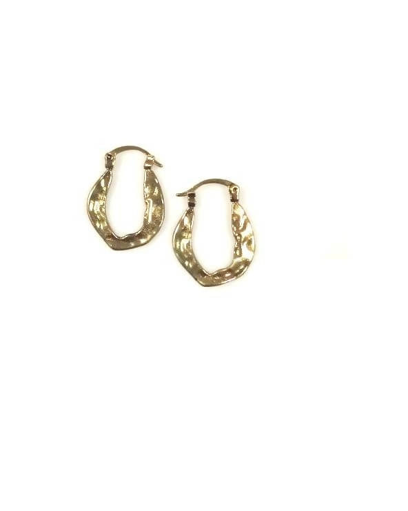 Bling Accessories Antique Brass Finish Metal Hoop Earrings | Swadesiicart